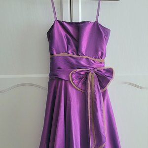 Purple cocktail prom dress